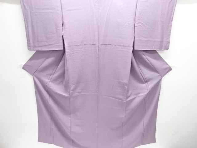 のり散らし模様織り出し一つ紋色無地着物